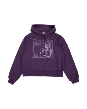 The Story Of Us Purple Crop Hoodie