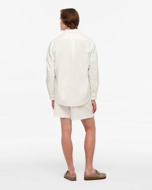 TS Crest White Oxford Shorts