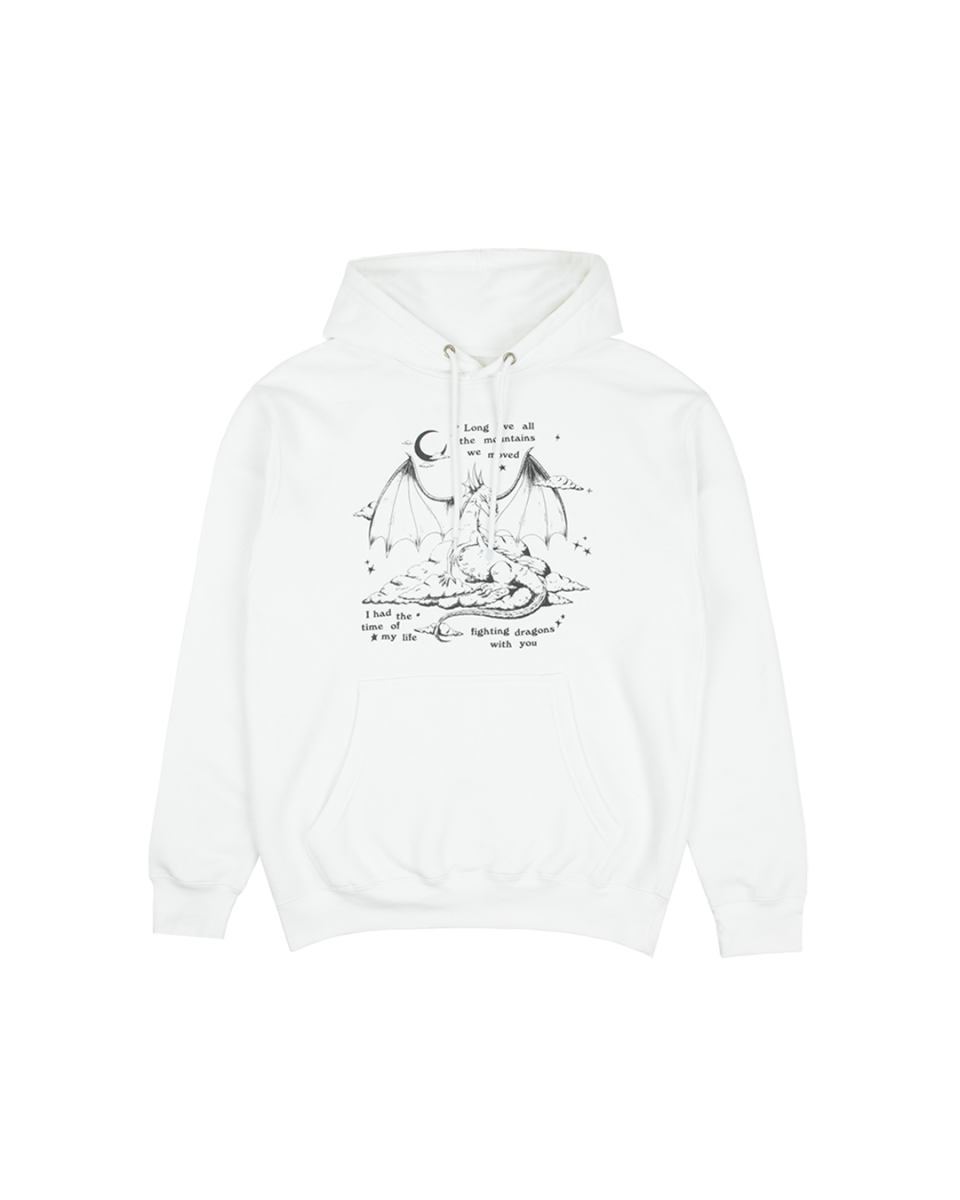 Fighting Dragons With You White Hoodie